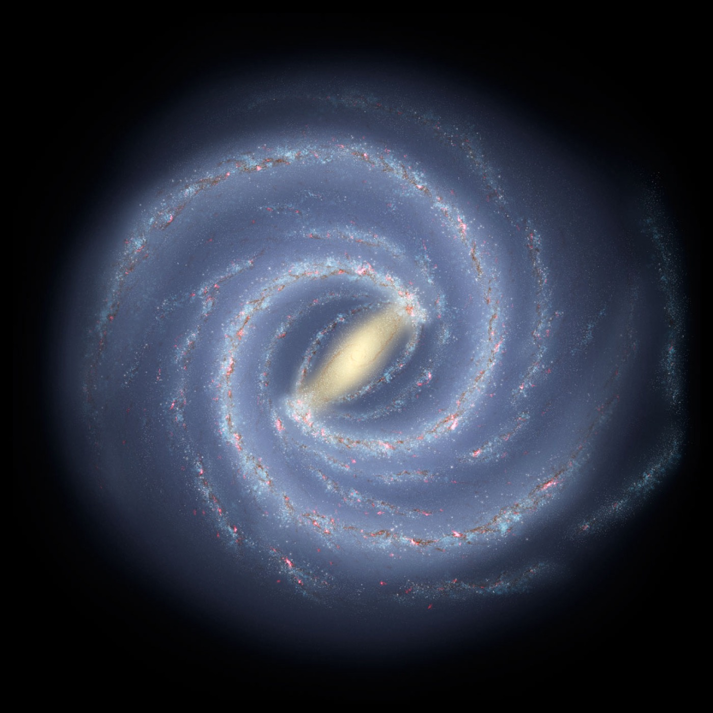 Artist's render of the Milky Way galaxy