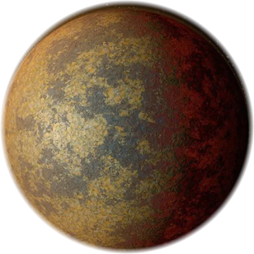 Render of a rocky super-Earth planet
